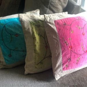 Set of 3 decorative boho throw pillow covers